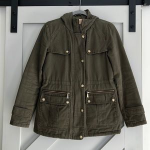Michael Kors Olive Green Utility Coat